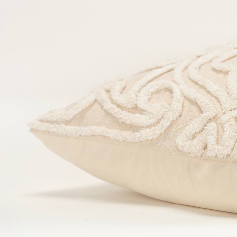 Rizzy Home Transitional Natural Poly Filled Pillow - 20" x 20"