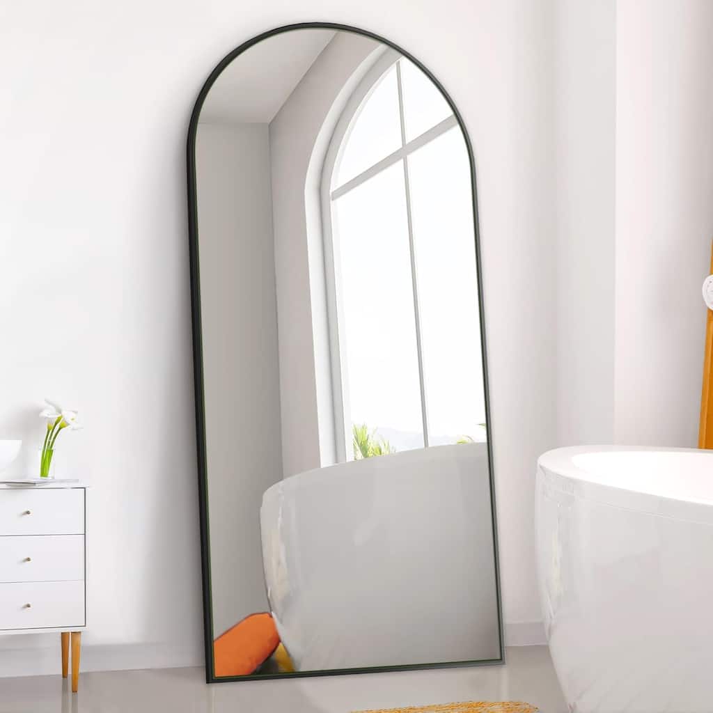 71x28 Inch Arch Full Length Mirror, Standing Floor Mirror, Full Body Mirror for Living Room, Bedroom, Bathroom, Cloakroom