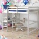 preview thumbnail 41 of 57, Comprehensive Design Full Size Loft Bed with Desk,Shelves and Ladder