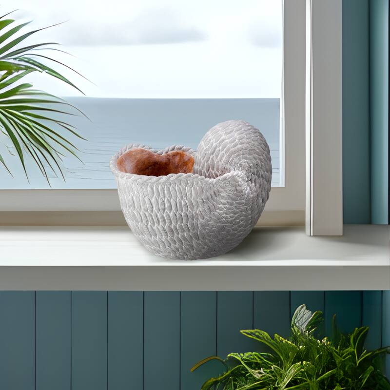 Resin 'Fabric Weave' Nautilus Shell 8.5" - 8.39