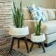 preview thumbnail 1 of 4, Mid-Century 15" & 11.5" Fiberglass Pot on Legs,SET OF 2