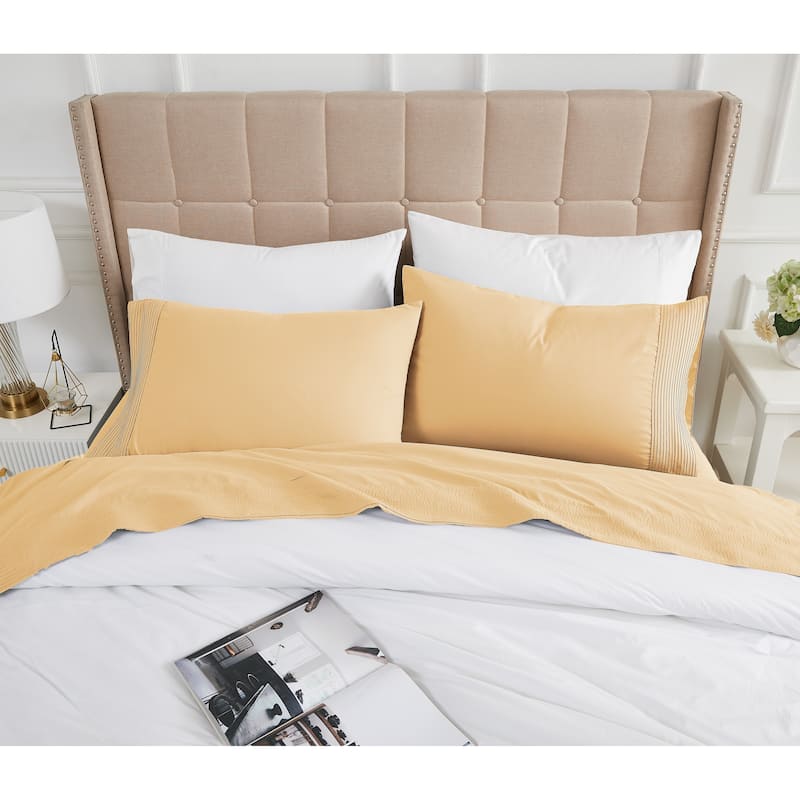 Vilano 21-inch Extra Deep Pocket 4-Piece Bed Sheet Set with Pleated Hem