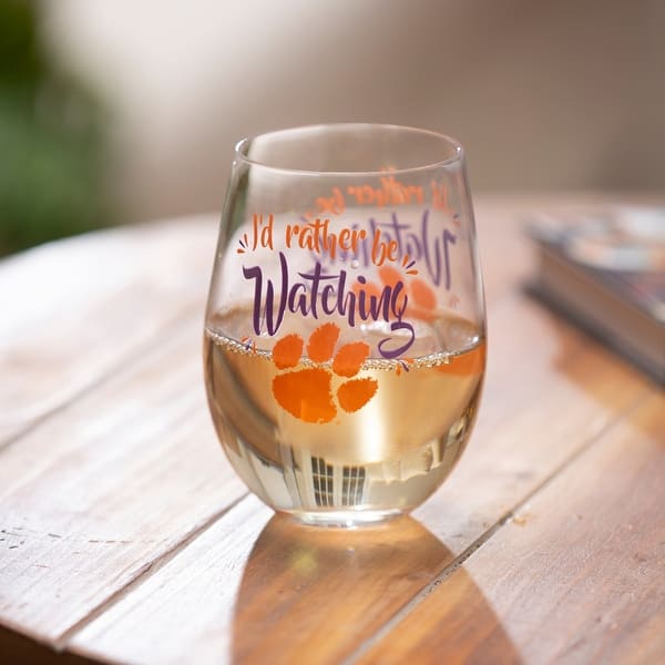 Clemson University, 17 oz Stemless Wine Glass w/ Gift Box - Bed Bath &  Beyond - 40986665