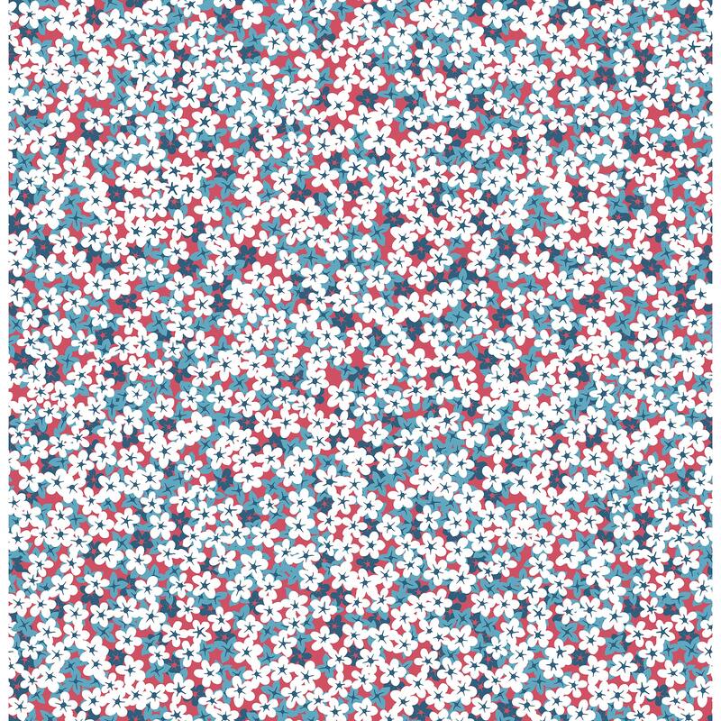 A-Street Prints Giverny Red Miniature Floral Wallpaper