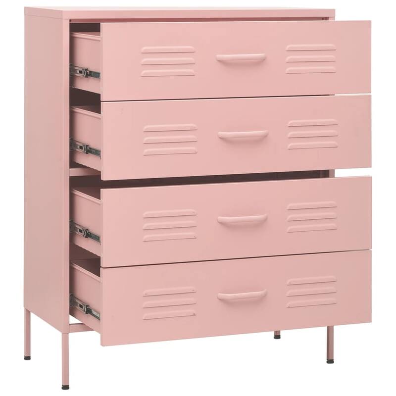 vidaXL Chest of Drawers Dresser for Bedroom Sideboard Storage Cabinet Steel