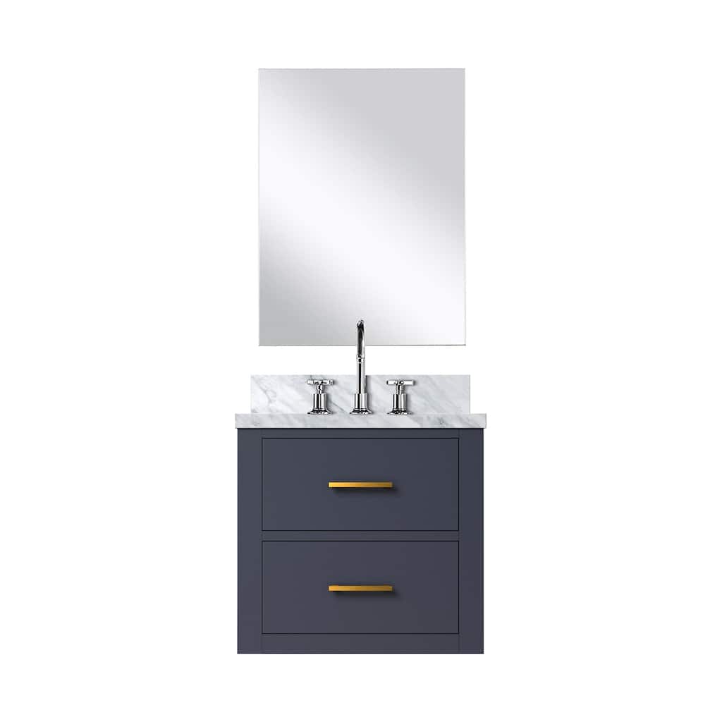 Castor Bath Vanity with Acrylic Top, Sink, Mirror and Faucet