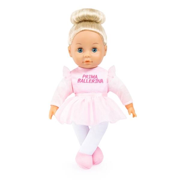 slide 2 of 5, Bayer: Prima Ballerina Doll - 13" Pink Tutu Dress - Plays 2 Classic Ballet Music Songs, Soft Body, Open/Closes Eyes, Blonde
