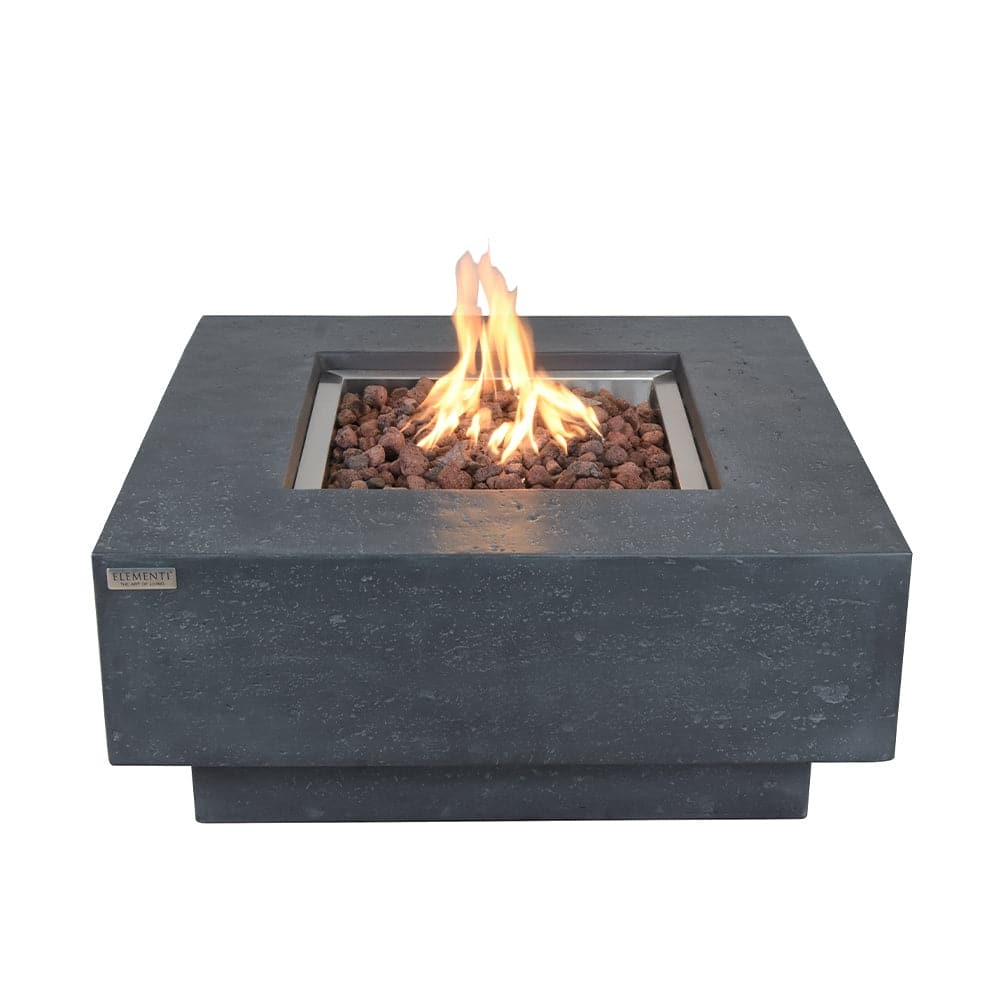 Elementi Manhattan Dark Grey Outdoor Fire Pit Table - 36 Inches