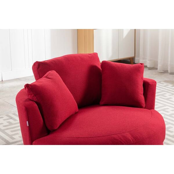 Swivel Accent Barrel Chair and 360 Degree Swivel Round Sofa Bed Bath