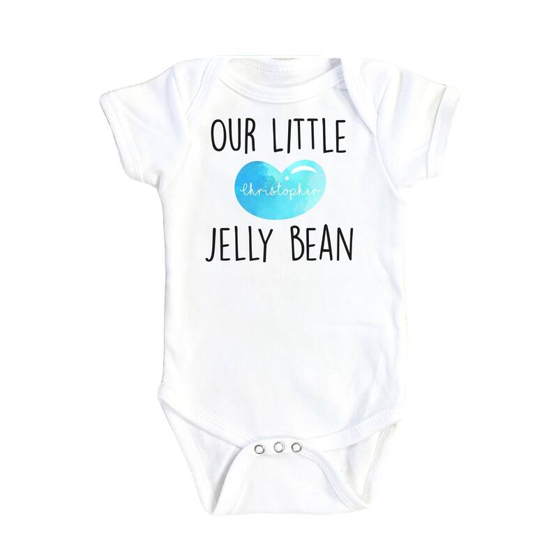 Jelly Bean Blue - Baby Boy Girl Clothes Infant Bodysuit Funny Cute Newborn - Blue - 0-3M