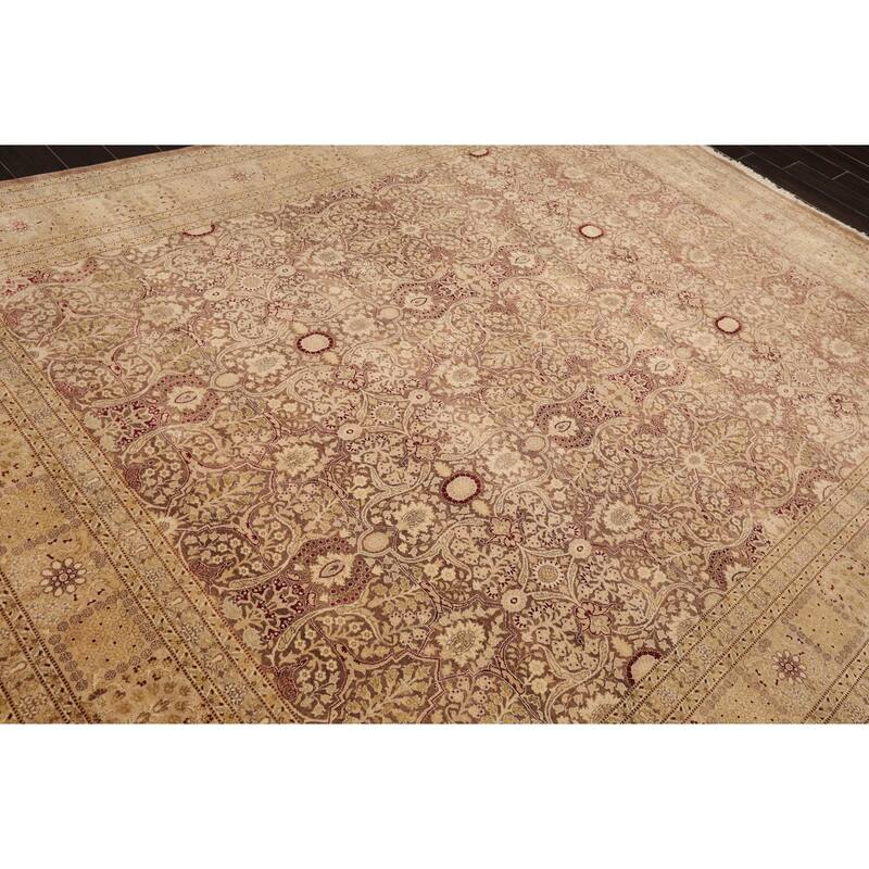 Hand Knotted Brown,Tan Persian Wool Oriental Area Rug (8x10) - 8' 1'' x 10' 2''