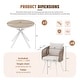 Acacia Wood Outdoor Dining Set - Round Table with 4 Metal Frame Rope ...