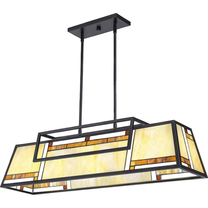 Atwater 4-Light Island Chandelier in Matte Black