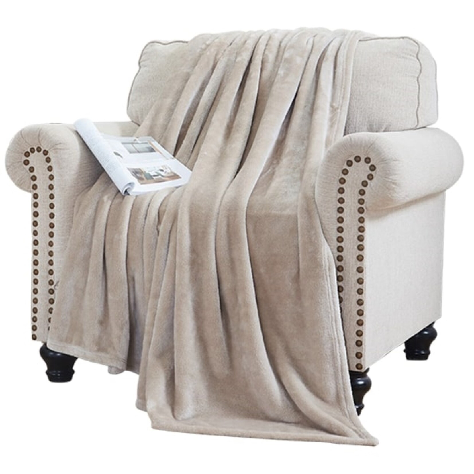 RACHEL Rachel Roy Solid Silky Flannel Fleece Oversized Throw Blanket Bed Bath Beyond 33238836