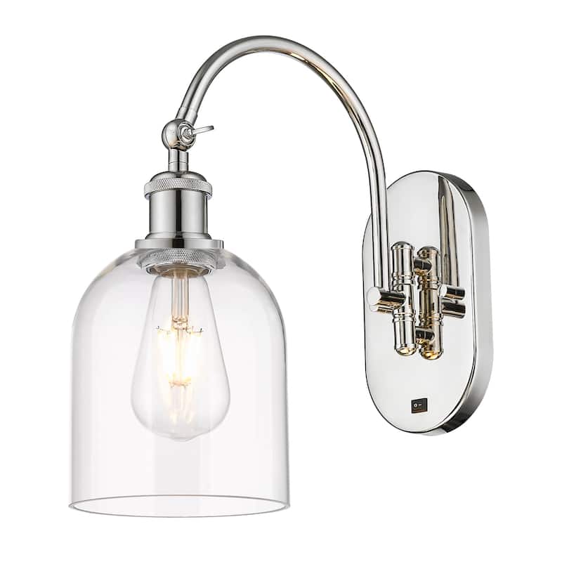 Innovations Lighting 518-1W-13-6 Bella Sconce Bella 13" Tall Wall - Polished Nickel / Clear