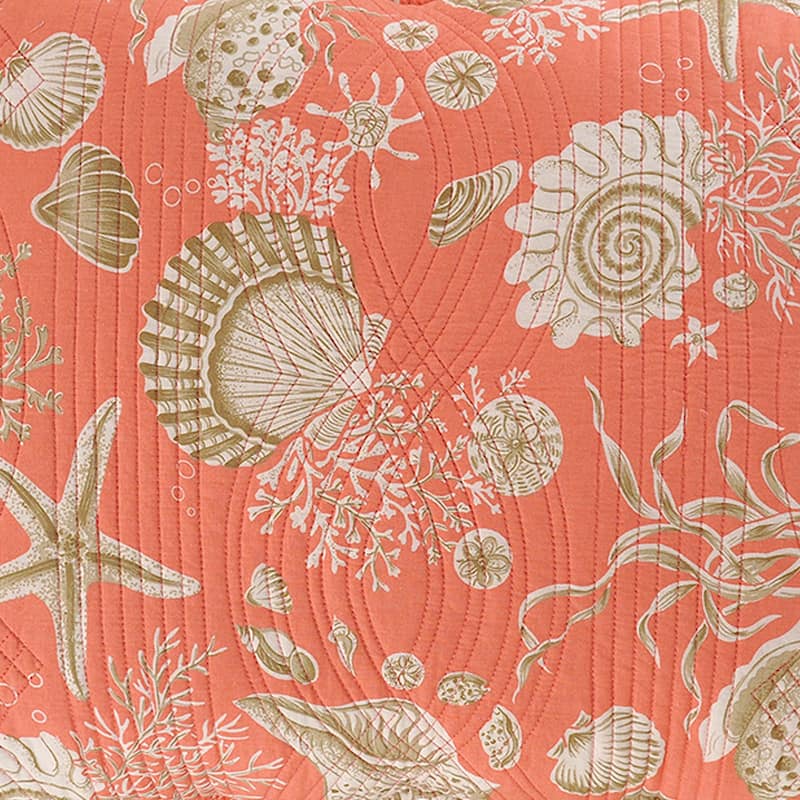 Coral Natural Bedspread Collection