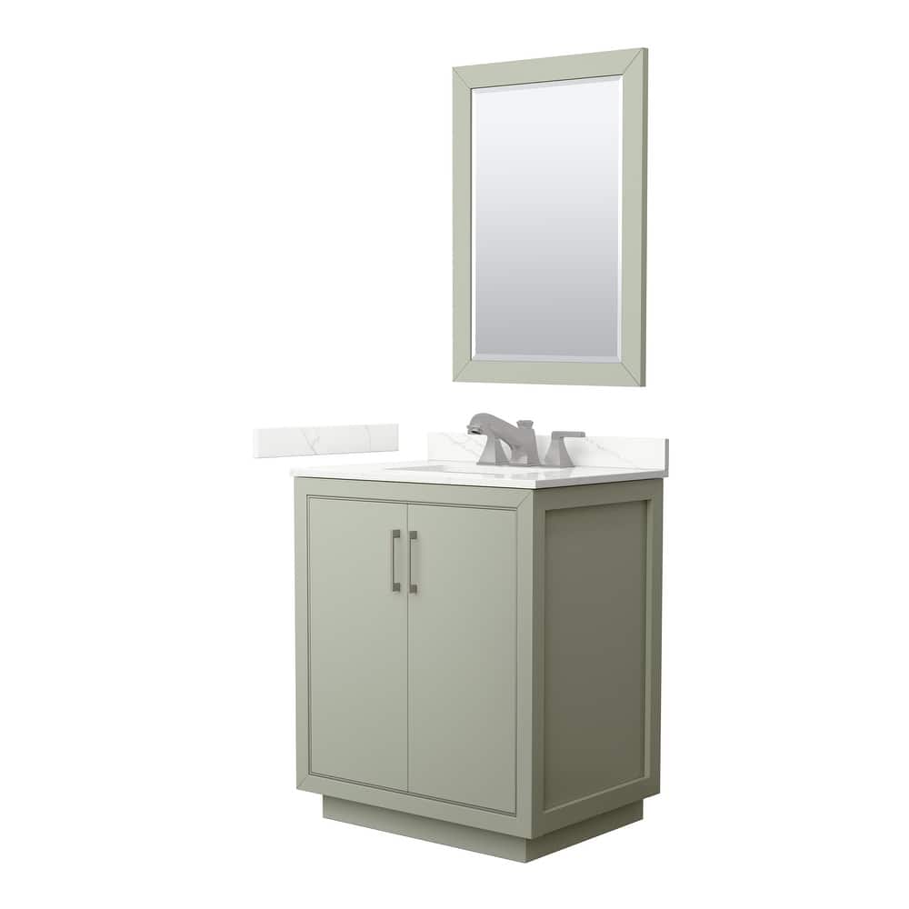 Icon 30-inch Single Vanity, Quartz Top, 24-inch Mirror