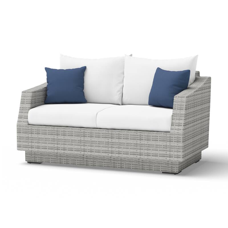 Cannes 6 Piece Sunbrella Outdoor Patio Love & Club Seating Set