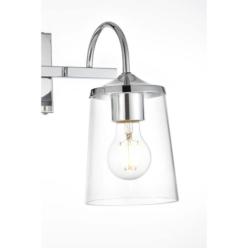 Avant 1 Light Black and Clear Bath Sconce
