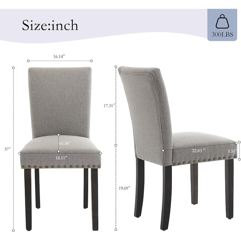 Set of 2 Upholstered Parsons Diner Room Chair for Living Room, Dining Room