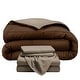preview thumbnail 20 of 38, Bare Home Down Alternative Reversible Bed-in-a-Bag Cocoa/Taupe, Sheets: Taupe - California King