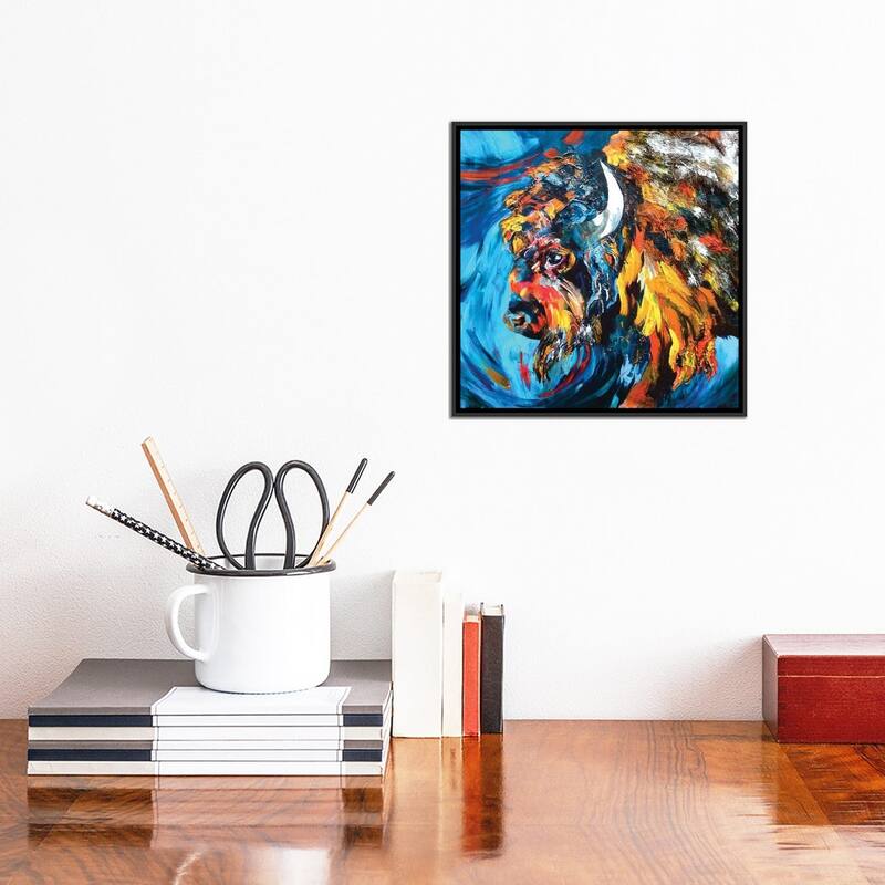iCanvas "Buffalo" by Lindsey Dahl Framed Canvas Print