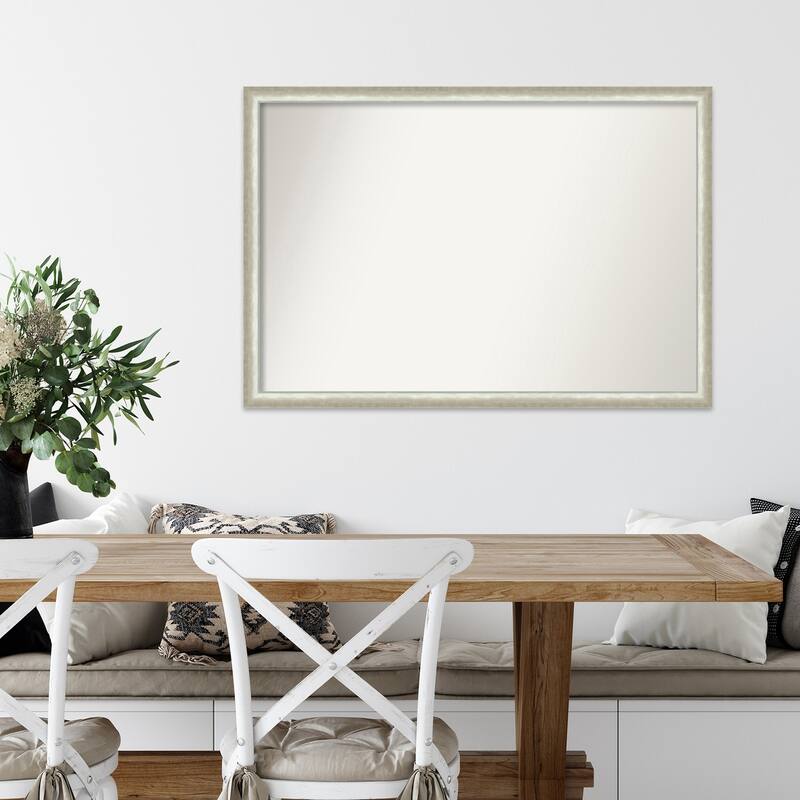 Two Tone Non-Beveled Wood Framed Wall Mirror