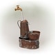 preview thumbnail 8 of 9, Alpine Corporation 34" Tall Outdoor Rustic Watering Can Fountain