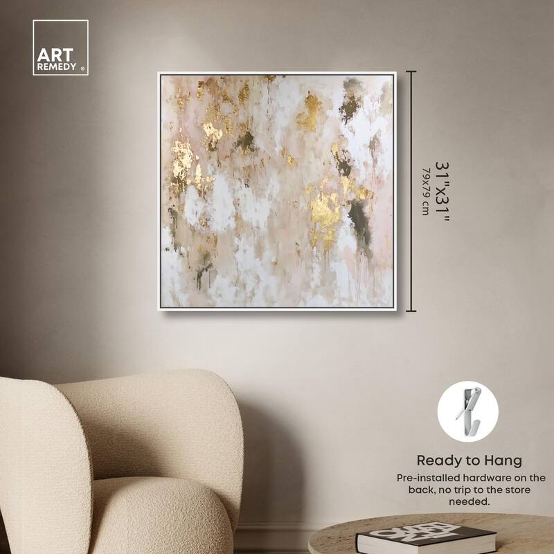 Golden Glimmer Gesture II Canvas by Art Remedy