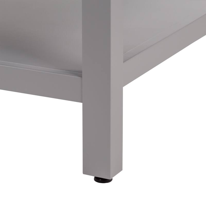 Spring Mill Cabinets Elvet 37" Bathroom Vanity With Cabinet, 2 Drawers, Open Shelf, and Sink Top