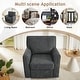 preview thumbnail 13 of 20, 360-Degree Swivel Accent Chair w/Storage Pockets，Chenille Upholstery Barrel Accent Chair