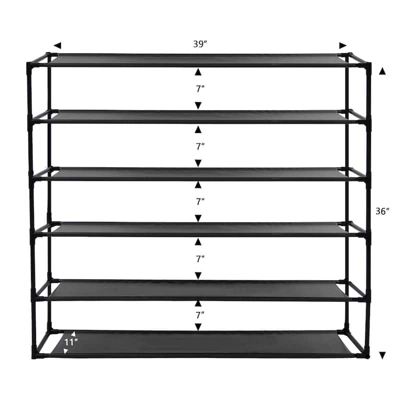 Modern Waterproof Shoe Rack Organizer Tower for Small Spaces Black