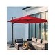 preview thumbnail 6 of 28, 10 ft. Round 360-Degree rotation Cantilever Patio Umbrella Red