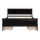 preview thumbnail 17 of 158, (Twin/Full/Queen)Curved Legs Design Platform Bed Frame with 4 Drawers