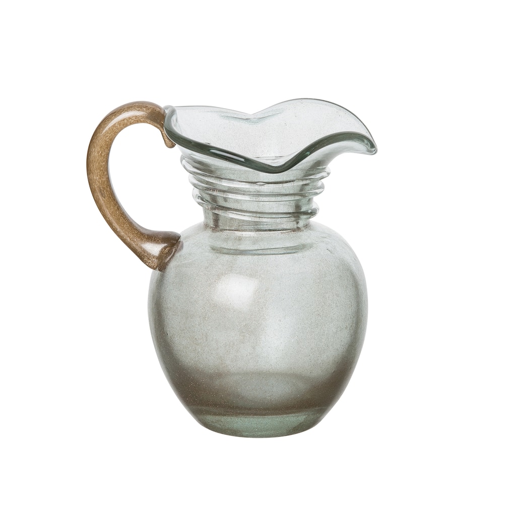Transpac Glass 7.87 in. Clear Everyday Ribbed Vase