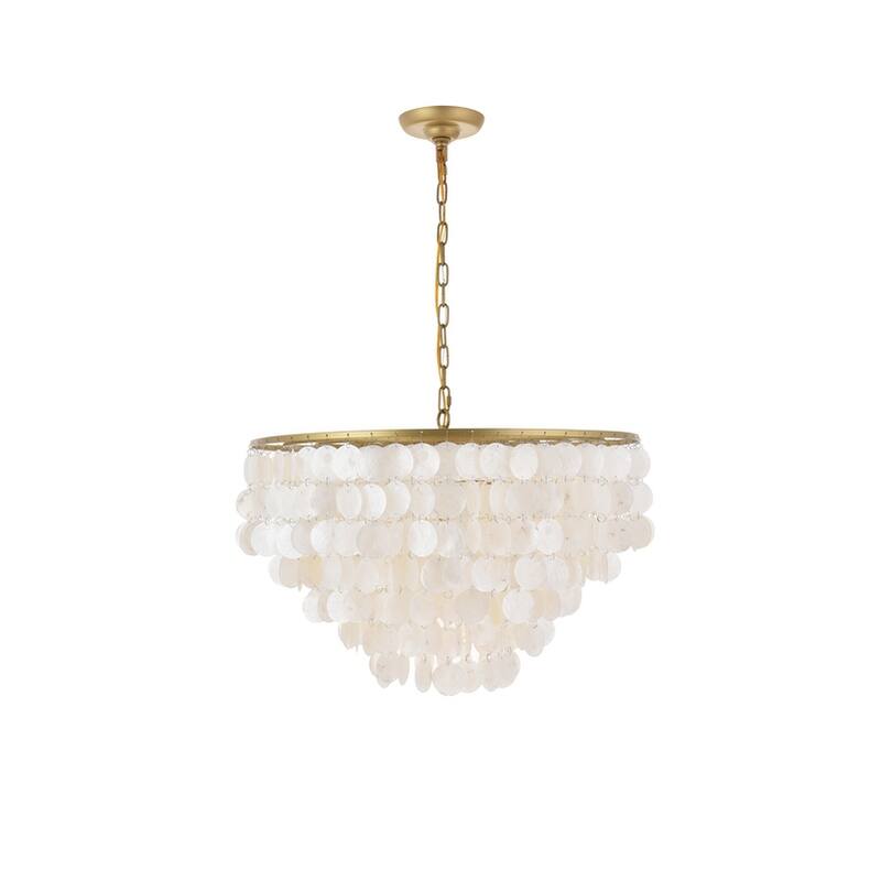 Selene 6 light Brass Pendant