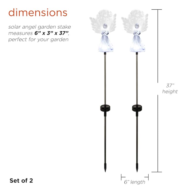 Alpine Corporation Outdoor Garden Stakes LED Lights (Set of 2)
