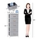 preview thumbnail 31 of 86, Contemporary 5-drawer Chest Vertical Storage Tower- Fabric Dresser