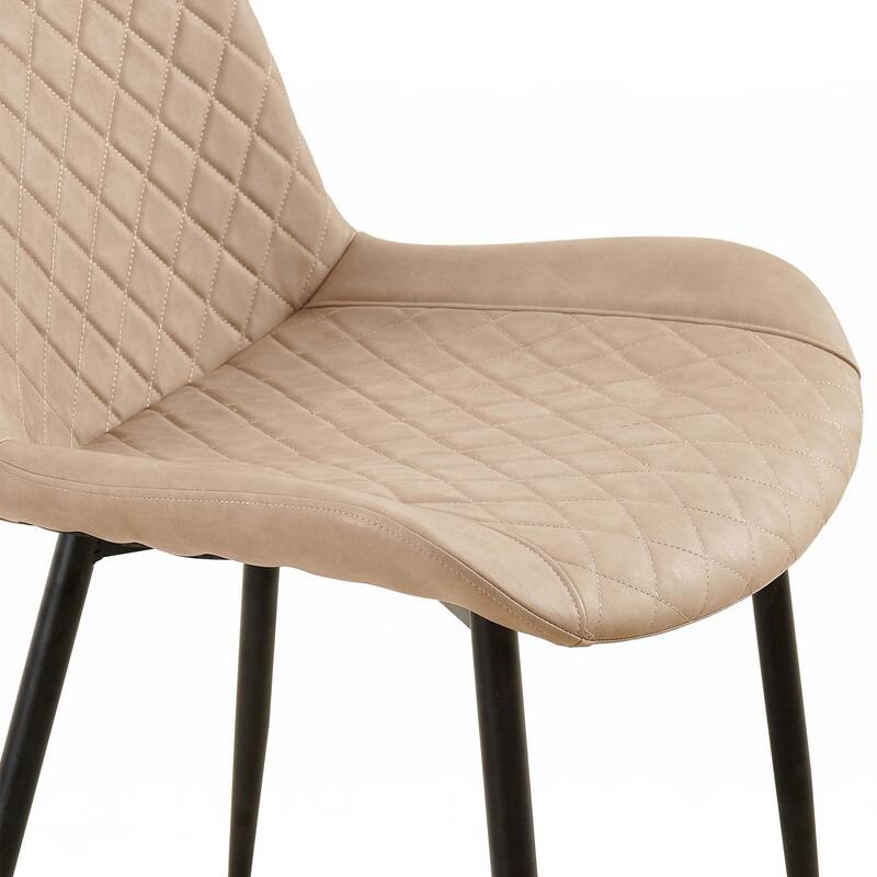 Mid-Century Leathaire Dining Chairs,Side Chair with Metal Legs