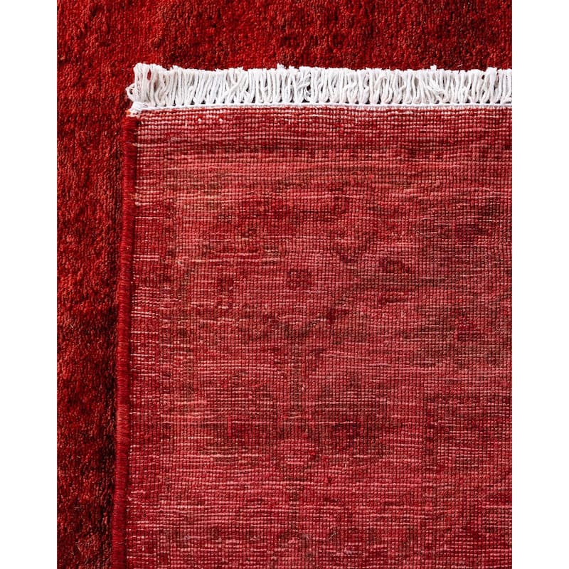 Contemporary Overdyed Wool Hand Knotted Runner - 2' 6" x 11' 3"