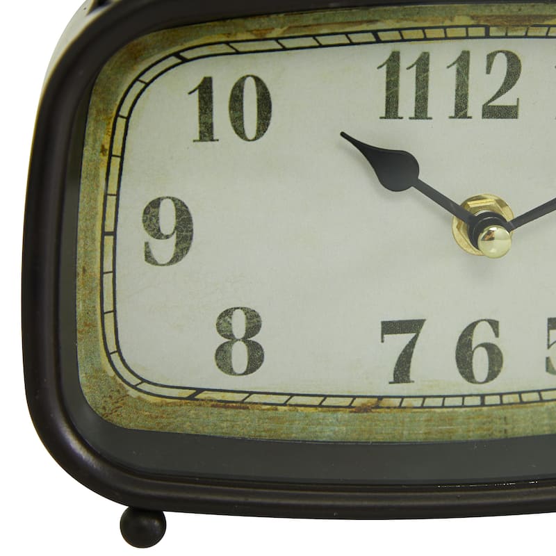 Metal Retro Radio Style Clock - Set of 2 Multi Colored - Roche River Decor