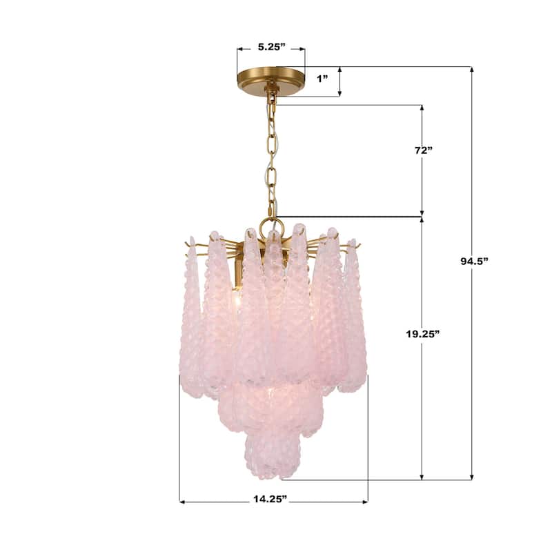 Crystorama Lighting Group OLL-6004 Ollie 4 Light 14" Wide Pendant /