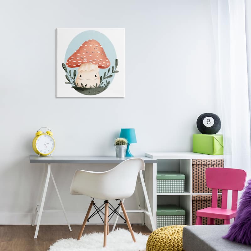 Stupell Smiling Mushroom In Nature Canvas Wall Art Design By Sarah Hickman