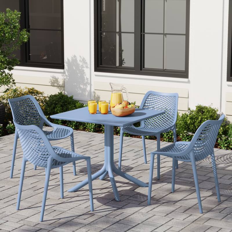 Frond and Form 4-Person Outdoor Square Dining Set