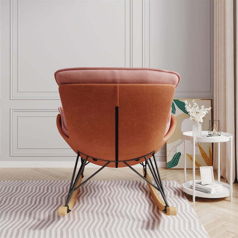 Leisure Single Rocking Chair, Detachable and Washable Seat Cushion
