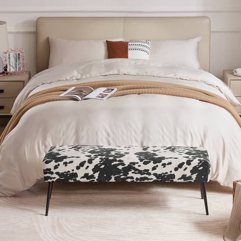 Modern 44" Length Button Tufted Bench