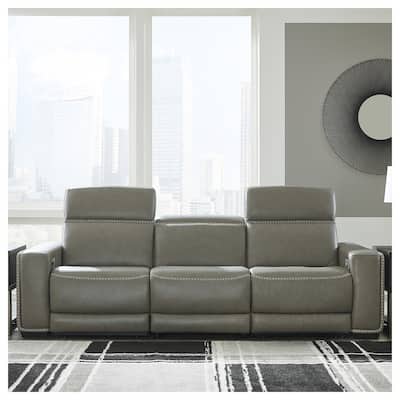 Signature Design by Ashley Correze Gray 3-Piece Power Reclining Sofa - 116.5"W x 41"D x 33.25"H