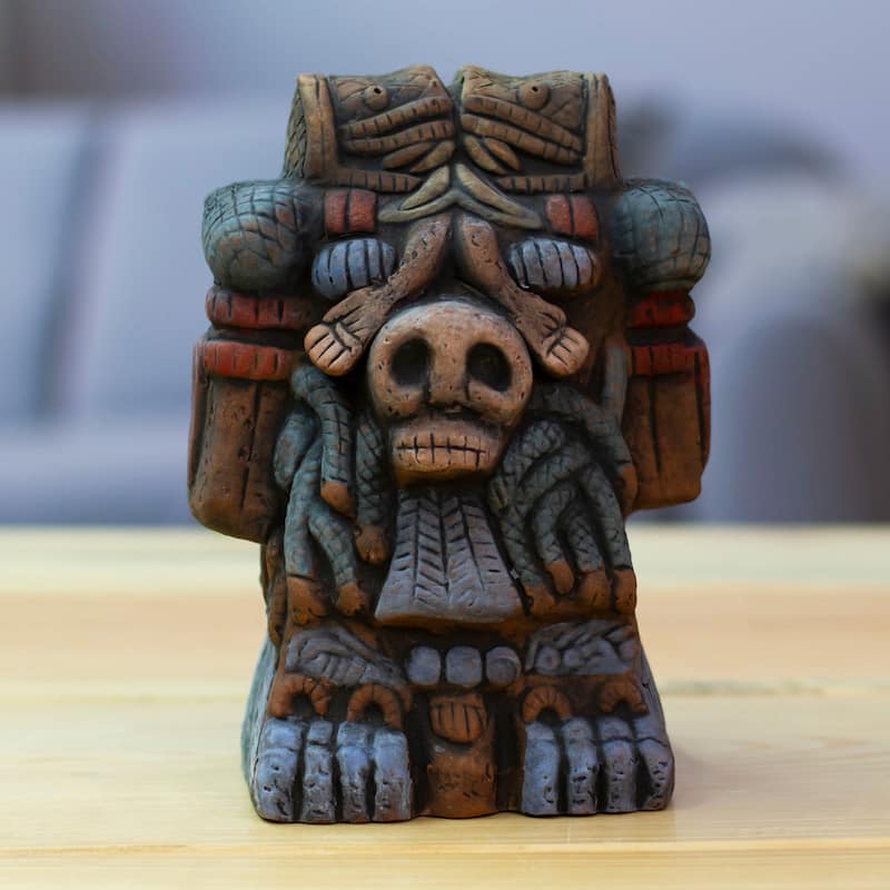 Novica Handmade Coatlicue Spirit Ceramic Sculpture