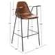 preview thumbnail 16 of 44, SAFAVIEH Tanner Mid-century Faux Leather Barstool - 25" W x 21.5" D x 39" H