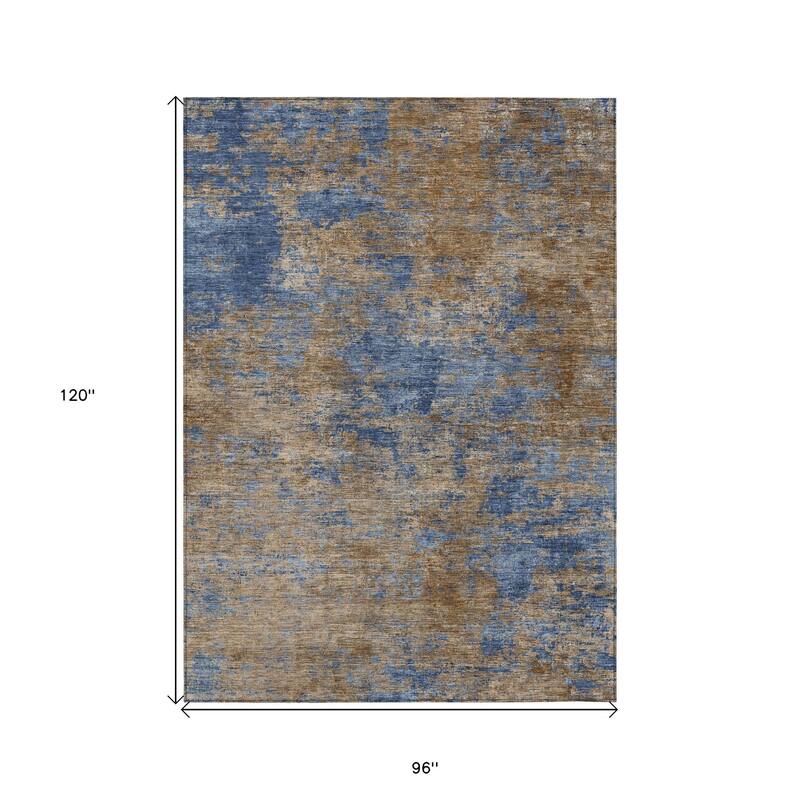 HomeRoots Abstract Transitional Rectangle Outdoor Rug